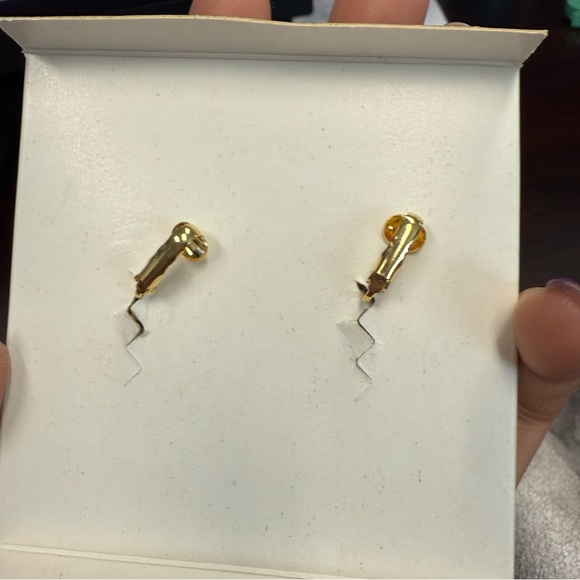 Avon “Sequin Bow”  white clip earrings vintage NIB 1993 - Picture 2 of 5